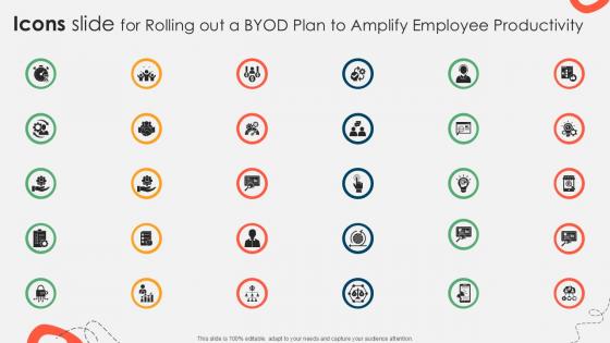Icons Slide For Rolling Out A BYOD Plan To Amplify Employee Productivity Ppt Template