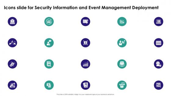 Icons Slide For Security Information And Event Management Deployment Ppt Example