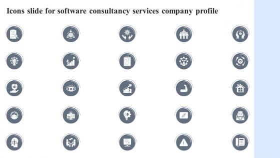 Icons Slide For Software Consultancy Services Company Profile Ppt Elements
