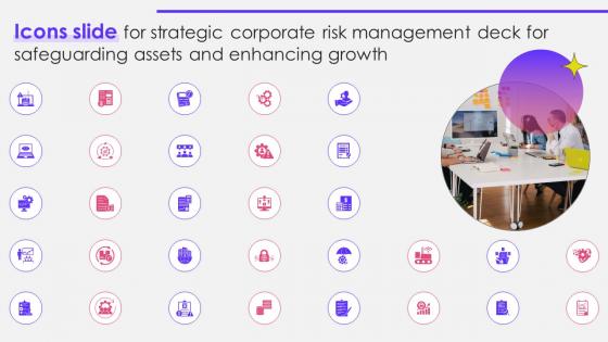 Icons Slide For Strategic Corporate Risk Management Deck For Safeguarding Ppt Sample