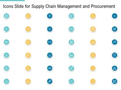 Icons slide for supply chain management and procurement ppt formats