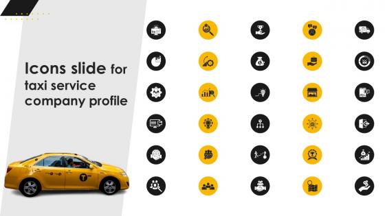 Icons Slide For Taxi Service Company Profile CP SS V