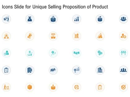 Icons slide for unique selling proposition of product ppt brochure
