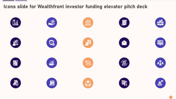 Icons Slide For Wealthfront Investor Funding Elevator Pitch Deck