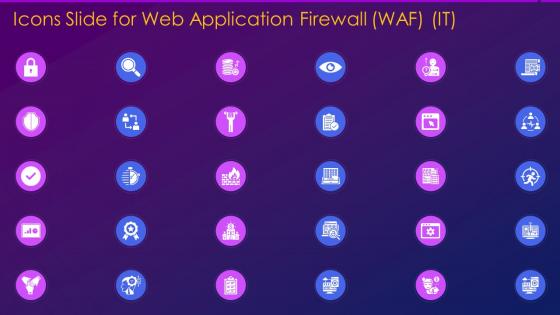 Icons slide for web application firewall waf it
