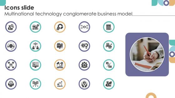 Icons Slide Multinational Technology Conglomerate Business Model Ppt Slides BMC SS V