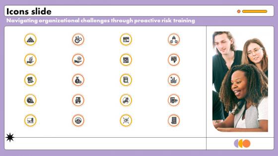 Icons Slide Navigating Organizational Challenges Through Proactive Risk Training Ppt Slides DTE SS V