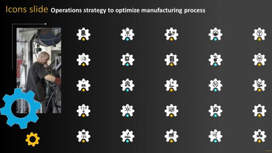 Icons Slide Operations Strategy To Optimize Manufacturing Process Strategy SS