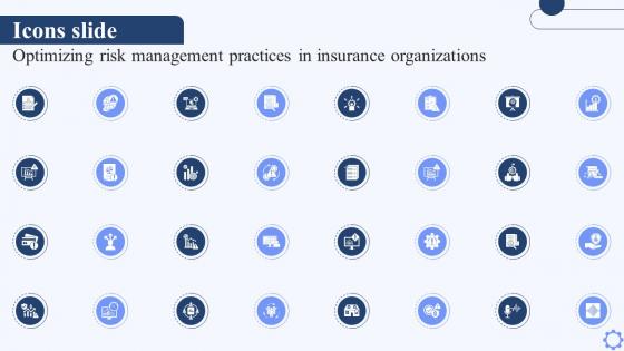Icons Slide Optimizing Risk Management Practices In Insurance Organizations Risk SS