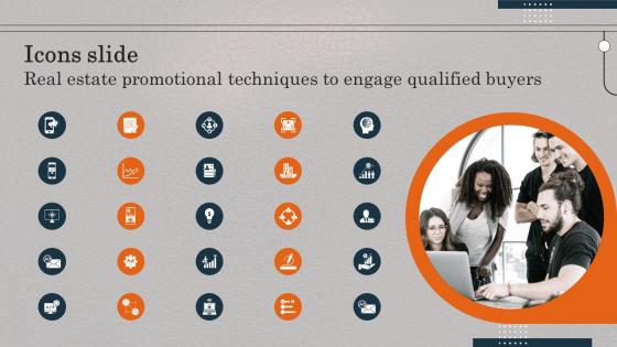 Icons Slide Real Estate Promotional Techniques To Engage Qualified Buyers MKT SS V
