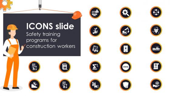 Icons Slide Safety Training Programs For Construction Workers