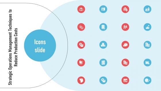 Icons Slide Strategic Operations Management Techniques To Reduce Production Costs Strategy SS V