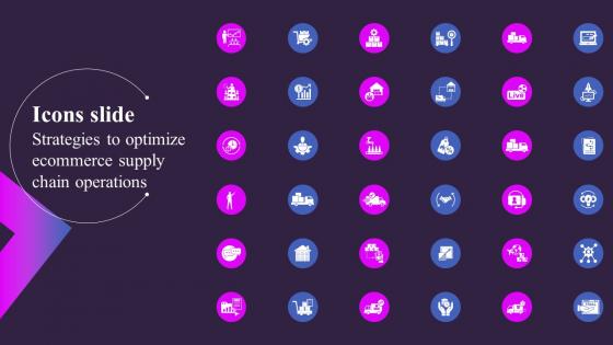 Icons Slide Strategies To Optimize Ecommerce Supply Chain Operations