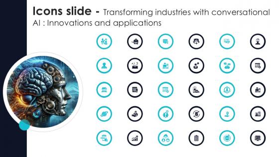 Icons Slide Transforming Industries With Conversational AI Innovations PPT Example