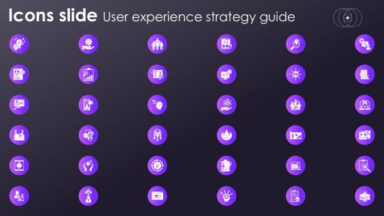 Icons Slide User Experience Strategy Guide User Experience Ppt Example Strategy SS V