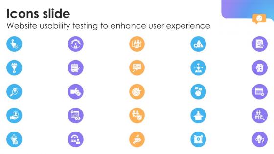 Icons Slide Website Usability Testing To Enhance User Experience Ppt Sample