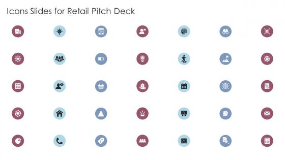 Icons slides for retail pitch deck