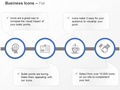 Idea generation identity card coffee mug business deal ppt icons graphics