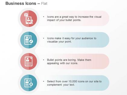 Identity card right wrong selection message on phone ppt icons graphic