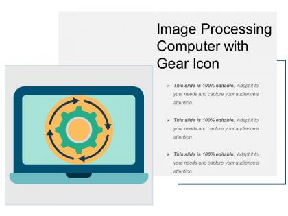Image processing computer with gear icon