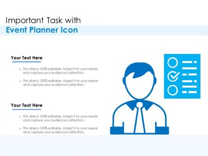 Important task with event planner icon