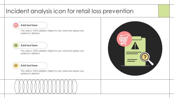 Incident Analysis Icon For Retail Loss Prevention