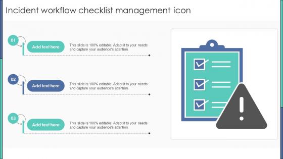 Incident Workflow Checklist Management Icon