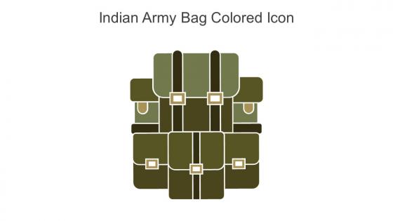 Indian Army Bag Colored Icon In Powerpoint Pptx Png And Editable Eps Format