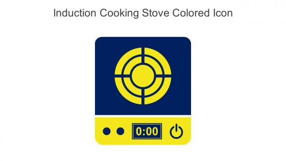 Induction Cooking Stove Colored Icon In Powerpoint Pptx Png And Editable Eps Format