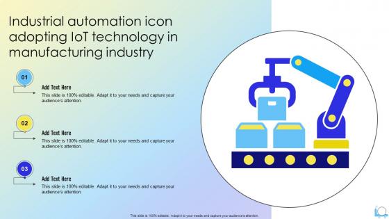Industrial Automation Icon Adopting IoT Technology In Manufacturing Industry