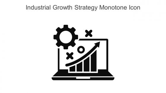 Industrial Growth Strategy Monotone Icon In Powerpoint Pptx Png And Editable Eps Format
