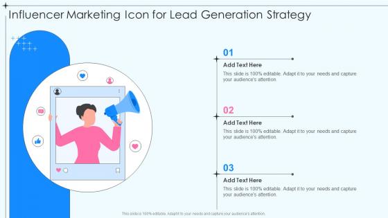 Influencer Marketing Icon For Lead Generation Strategy