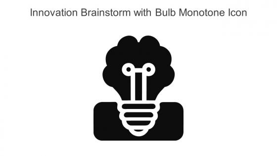 Innovation Brainstorm With Bulb Monotone Icon In Powerpoint Pptx Png And Editable Eps Format