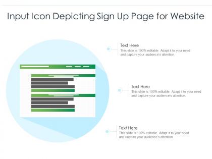 Input icon depicting sign up page for website