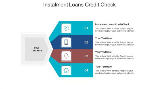 Instalment loans credit check ppt powerpoint presentation icon example file cpb