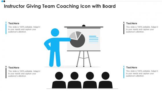 Instructor Giving Team Coaching Icon With Board