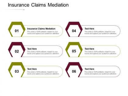 Insurance claims mediation ppt powerpoint presentation icon background cpb