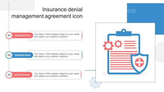 Insurance Denial Management Agreement Icon Ppt Powerpoint