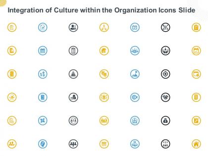 Integration of culture within the organization icons slide ppt powerpoint presentation