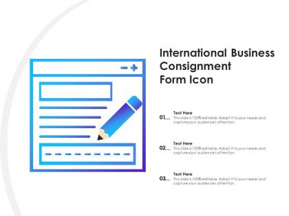 International business consignment form icon