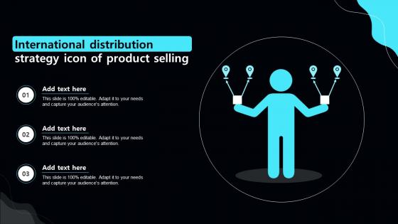 International Distribution Strategy Icon Of Product Selling