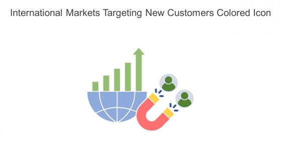 International Markets Targeting New Customers Colored Icon In Powerpoint Pptx Png And Editable Eps Format