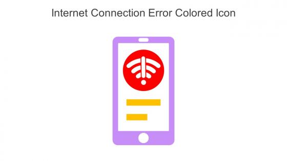 Internet Connection Error Colored Icon In Powerpoint Pptx Png And Editable Eps Format