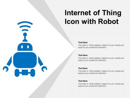 Internet of thing icon with robot