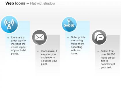 Internet signals mail chats networking ppt icons graphics