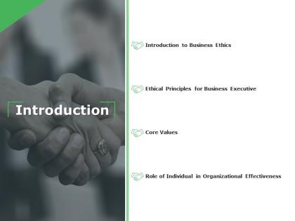 Introduction core values ppt powerpoint presentation model icon