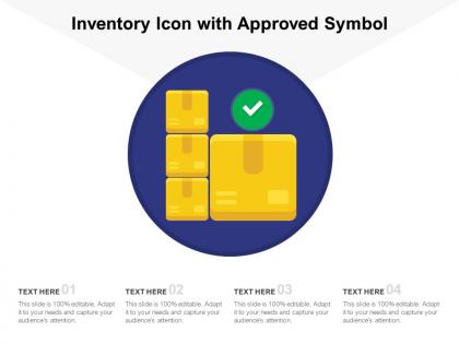 Inventory icon with approved symbol