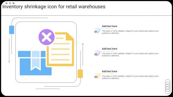 Inventory Shrinkage Icon For Retail Warehouses