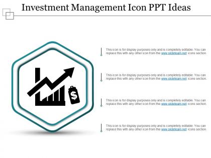 Investment management icon ppt ideas