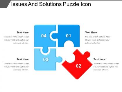 Issues and solutions puzzle icon